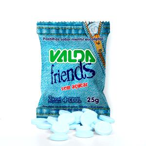 Quantas calorias em 22 unidades (20 g) Pastilha Valda Friends?