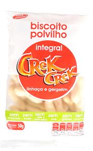 Quantas calorias em 25 unidades (30 g) Biscoito de Polvilho Integral?