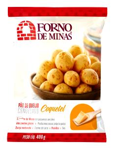 Quantas calorias em 3 1/2 unidades (50 g) Pão de Queijo Coquetel?