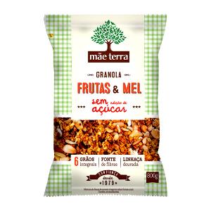 Quantas calorias em 3/4 xícara de chá (40 g) Granola Frutas e Mel sem Açúcar?