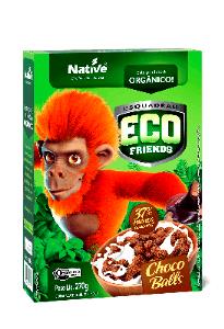 Quantas calorias em 3/4 xícara Eco Friends Choco Balls?