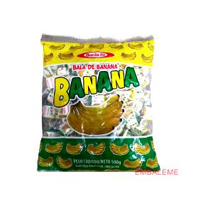 Quantas calorias em 3 balas (17 g) Bala de Banana?