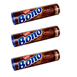 Quantas calorias em 3 biscoito (30 g) Bono Sabor Chocolate?