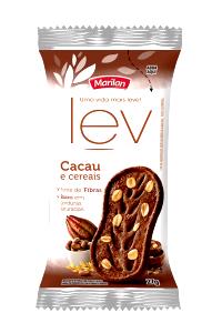 Quantas calorias em 3 biscoitos (27 g) Biscoito Lev Cacau e Cereais?