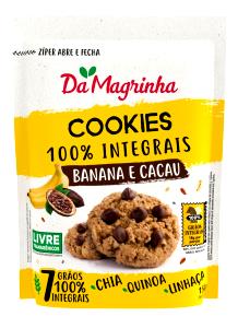 Quantas calorias em 3 biscoitos (30 g) Cookies Integrais Banana com Chocolate?