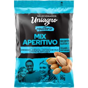 Quantas calorias em 3 colheres de sopa (30 g) Mix Aperitivo?