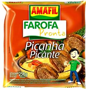 Quantas calorias em 3 colheres de sopa (35 g) Farofa Pronta Picanha Picante?