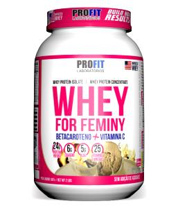 Quantas calorias em 3 colheres de sopa (40 g) Whey For Feminy?