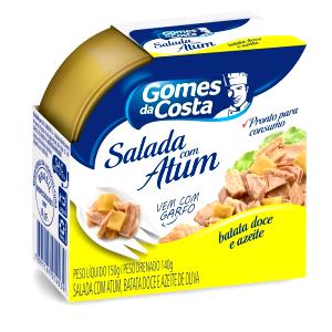 Quantas calorias em 3 colheres de sopa (60 g) Salada com Atum, Batata Doce e Azeite?