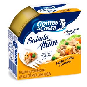 Quantas calorias em 3 colheres de sopa (60 g) Salada com Atum, Batata, Ervilha e Cenoura?