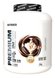 Quantas calorias em 3 colheres dosadoras (30 g) Premium Whey Cookies & Cream?