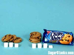 Quantas calorias em 3 cookies (33 g) Choco Chip Cookie?