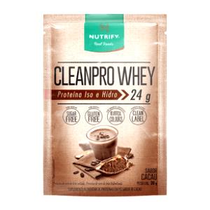 Quantas calorias em 3 medidores (30 g) Cleanpro Whey Cacau?