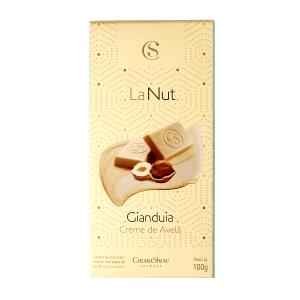 Quantas calorias em 3 quadrados (25 g) Lá Nut Gianduia Branco?