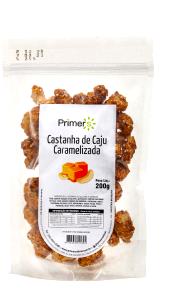 Quantas calorias em 3 unidades (15 g) Castanha de Caju Caramelizada?