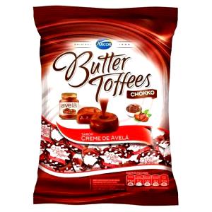 Quantas calorias em 3 unidades (20 g) Butter Toffees Creme de Avelã?