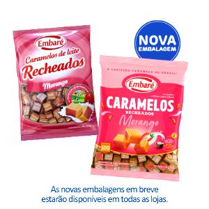 Quantas calorias em 3 unidades (20 g) Caramelo de Leite com Morango?