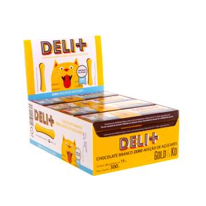 Quantas calorias em 3 unidades (21 g) Delideli Chocolate Branco?