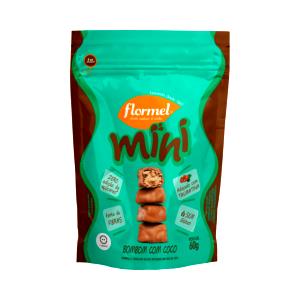 Quantas calorias em 3 unidades (22 g) Mini Bombom com Coco?