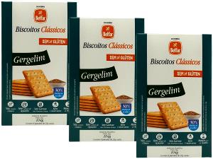 Quantas calorias em 3 unidades (30 g) Biscoito Crocante Com Gergelim?