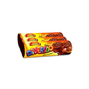 Quantas calorias em 3 unidades (30 g) Biscoito Recheado Sabor Brigadeiro?