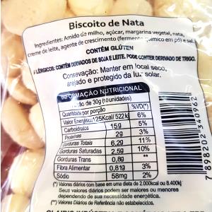 Quantas calorias em 3 unidades (30 g) Bolacha de Nata?