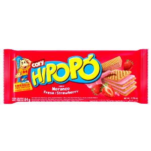 Quantas calorias em 3 unidades (30 g) Hipopó Morango?