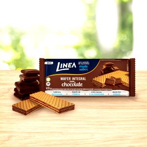 Quantas calorias em 3 unidades (30 g) Wafer Integral com Recheio Sabor Chocolate?