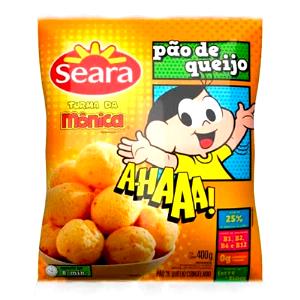 Quantas calorias em 3 unidades (50 g) Pão de Queijo Turma da Mônica?