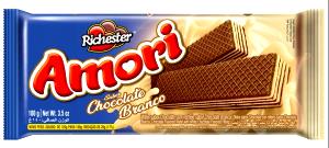 Quantas calorias em 4 1/2 wafers (30 g) Wafer Amori Chocolate?
