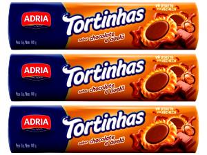 Quantas calorias em 4 1/5 de biscoito (30 g) Tortinhas Chocolate com Avelã?