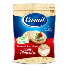 Quantas calorias em 4 biscoitos (30 g) Biscoito de Arroz Integral com Gergelim?