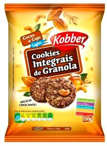 Quantas calorias em 4 biscoitos (30 g) Cookies de Granola Cacau e Caju Light?