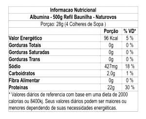 Quantas calorias em 4 colheres de sopa (28 g) Albumina de Baunilha?