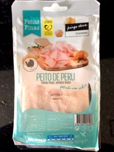 Quantas calorias em 4 fatias (60 g) Peito de Peru?