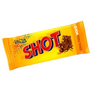 Quantas calorias em 4 quadradinhos (25 g) Chocolate Shot Amendoim?