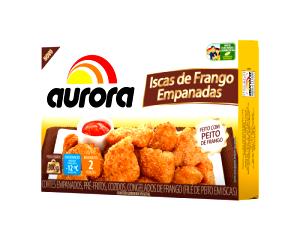 Quantas calorias em 4 unidades (130 g) Empanado Aurora Frango?