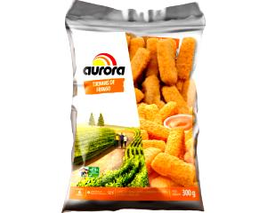 Quantas calorias em 4 unidades (130 g) Tirinhas de Frango?