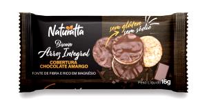 Quantas calorias em 4 unidades (15 g) Biscoito de Arroz com Chocolate Amargo?