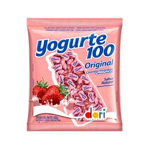 Quantas calorias em 4 unidades (20 g) Yogurte 100?