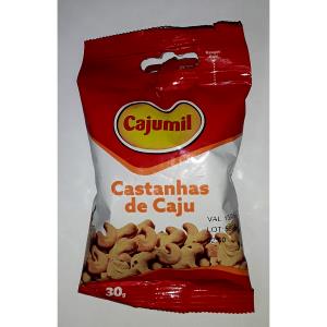 Quantas calorias em 4 unidades (30 g) Biscoito Castanha de Caju?