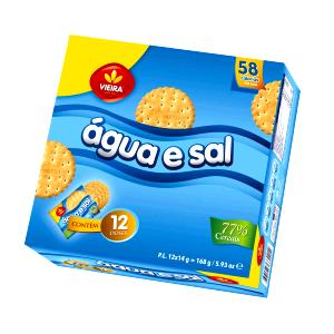 Quantas calorias em 4 unidades (30 g) Bolacha Água e Sal?