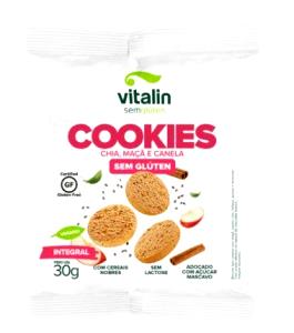 Quantas calorias em 4 unidades (30 g) Cookies Integrais Maçã e Canela?