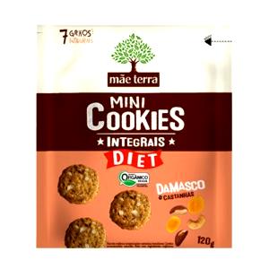 Quantas calorias em 4 unidades (30 g) Mini Cookies Integrais Diet Damasco e Castanhas?