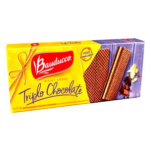 Quantas calorias em 4 unidades (30 g) Wafer Triplo Chocolate?