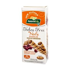 Quantas calorias em 4 unidades (35 g) Tubes Free Nuts?