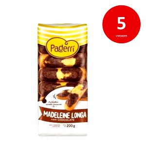 Quantas calorias em 4 unidades (50 g) Madeleine Longa com Chocolate?