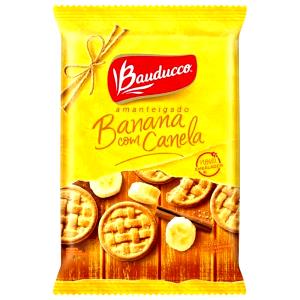 Quantas calorias em 5 biscoitos (30 g) Amanteigado Banana e Canela?