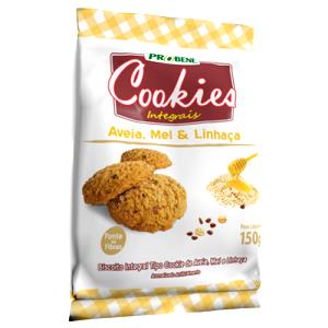 Quantas calorias em 5 biscoitos (30 g) Cookies Aveia com Mel e Linhaça?