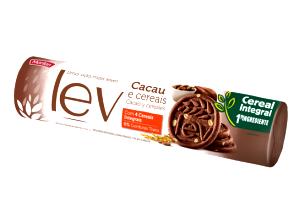 Quantas calorias em 5 biscoitos (30 g) Lev Cacau e Cereais?